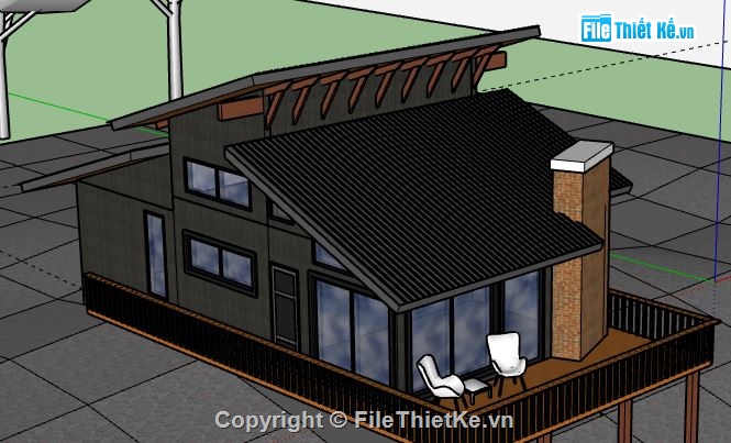 Biệt thự 1 tầng,model su biệt thự 1 tầng,biệt thự 1 tầng file su,sketchup biệt thự 1 tầng,biệt thự 1 tầng sketchup