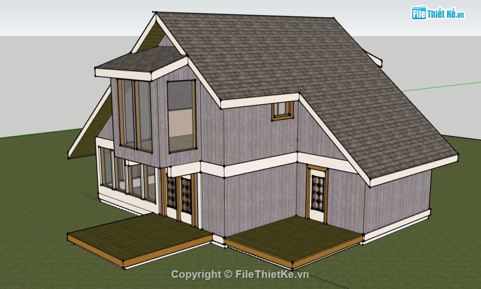 Biệt thự 1 tầng,model su biệt thự 1 tầng,biệt thự 1 tầng file su,sketchup biệt thự 1 tầng,biệt thự 1 tầng file sketchup