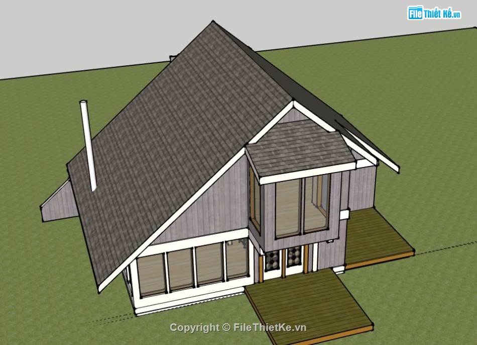 Biệt thự 1 tầng,model su biệt thự 1 tầng,biệt thự 1 tầng file su,sketchup biệt thự 1 tầng,biệt thự 1 tầng file sketchup