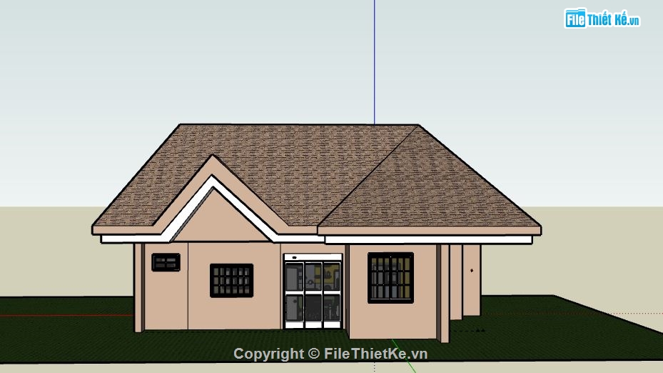 Biệt thự 1 tầng,model su biệt thự 1 tầng,biệt thự 1 tầng file su