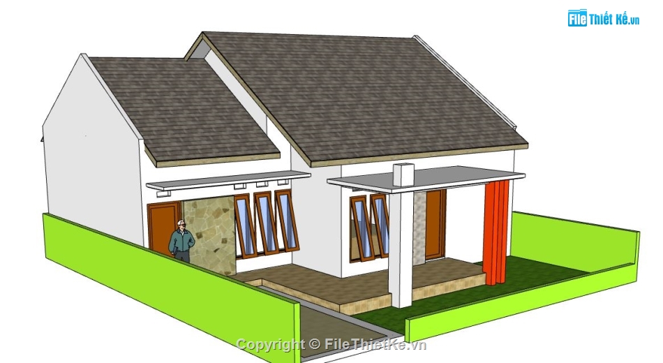 Biệt thự 1 tầng,model su biệt thự 1 tầng,biệt thự 1 tầng file su,sketchup biệt thự 1 tầng,biệt thự 1 tầng file sketchup