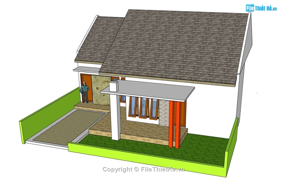 Biệt thự 1 tầng,model su biệt thự 1 tầng,biệt thự 1 tầng file su,sketchup biệt thự 1 tầng,biệt thự 1 tầng file sketchup