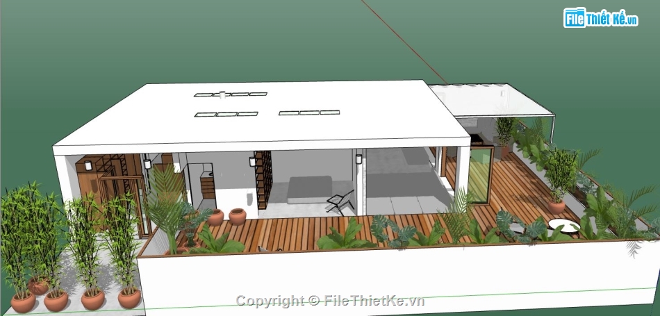 sketchup biệt thự,file su biệt thự,file sketchup biệt thự