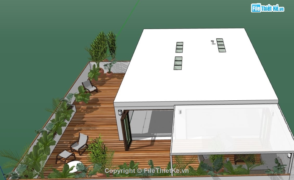 sketchup biệt thự,file su biệt thự,file sketchup biệt thự