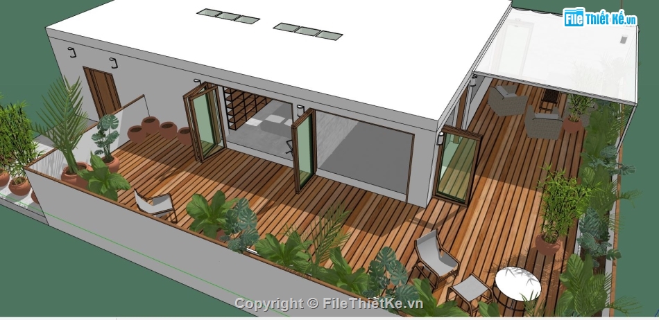 sketchup biệt thự,file su biệt thự,file sketchup biệt thự