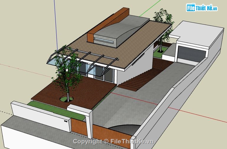 Biệt thự 1 tầng,model su biệt thự 1 tầng,biệt thự 1 tầng file su,sketchup biệt thự 1 tầng,biệt thự 1 tầng model su