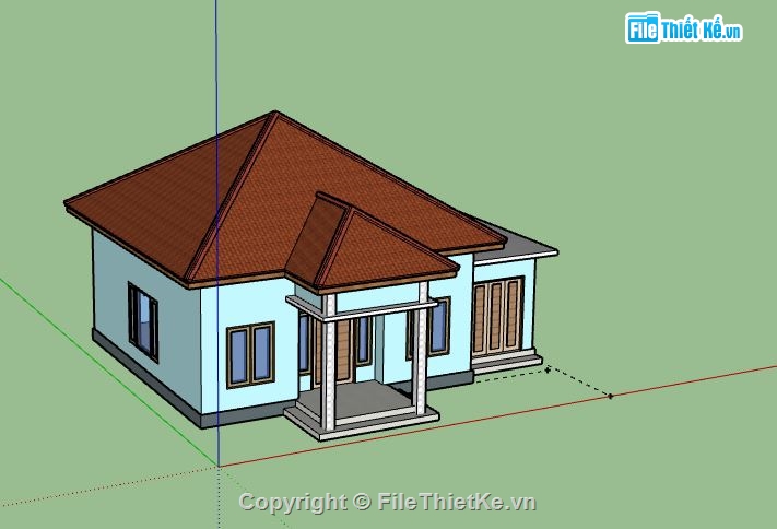 Biệt thự 1 tầng,model su biệt thự 1 tầng,file su biệt thự 1 tầng