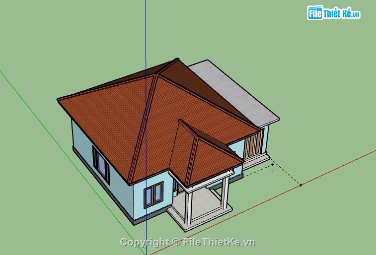 Biệt thự 1 tầng,model su biệt thự 1 tầng,file su biệt thự 1 tầng