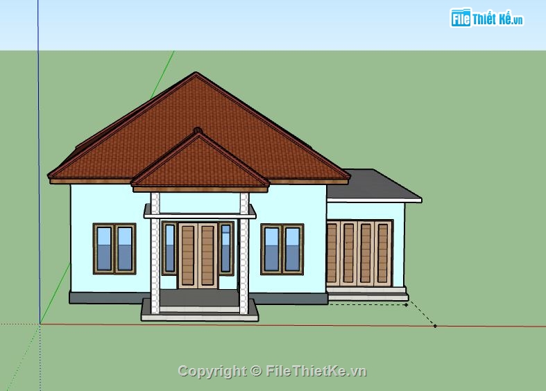 Biệt thự 1 tầng,model su biệt thự 1 tầng,file su biệt thự 1 tầng