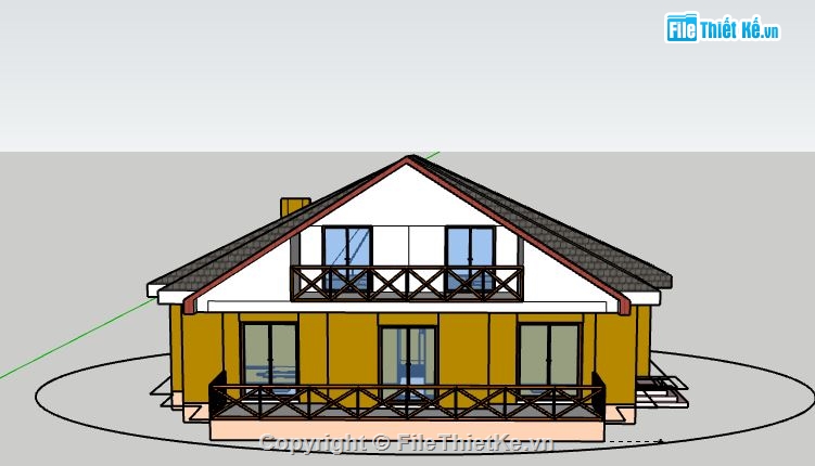 Biệt thự 1 tầng,model su biệt thự 1 tầng,biệt thự 1 tầng sketchup,sketchup biệt thự 1 tầng