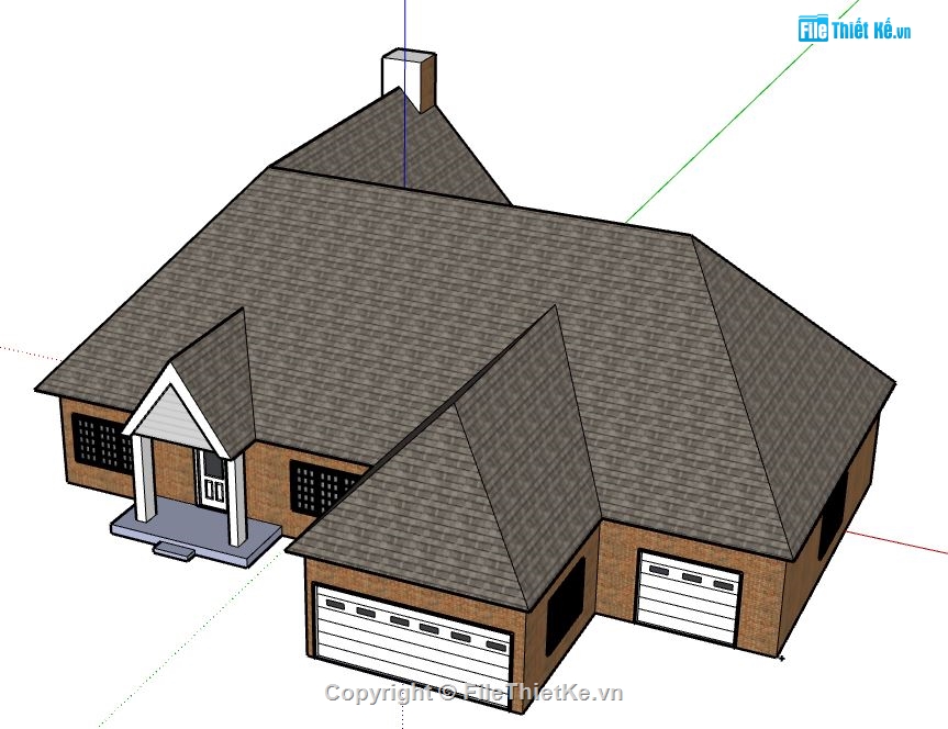 Biệt thự 1 tầng,model su biệt thự 1 tầng,biệt thự 1 tầng sketchup,file su biệt thự 1 tầng,biệt thự 1 tầng file su