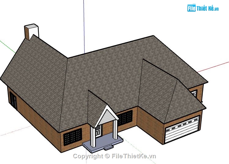 Biệt thự 1 tầng,model su biệt thự 1 tầng,biệt thự 1 tầng sketchup,file su biệt thự 1 tầng,biệt thự 1 tầng file su