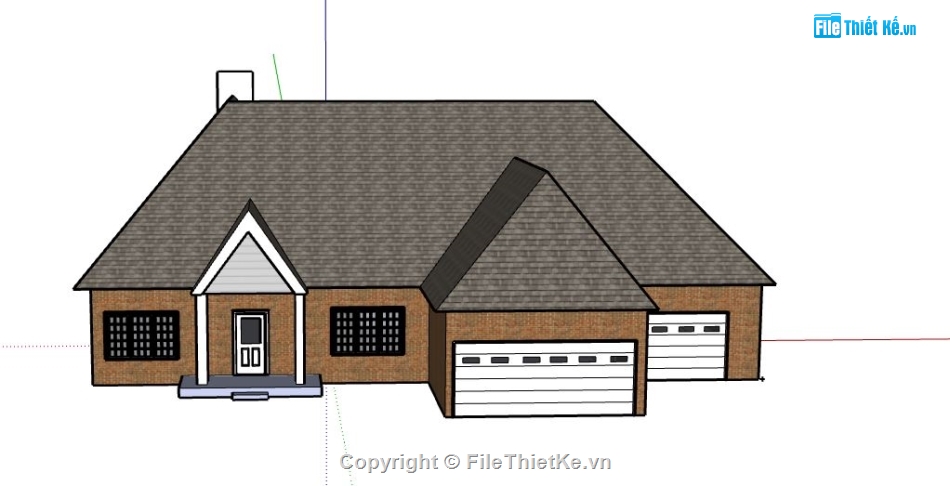 Biệt thự 1 tầng,model su biệt thự 1 tầng,biệt thự 1 tầng sketchup,file su biệt thự 1 tầng,biệt thự 1 tầng file su
