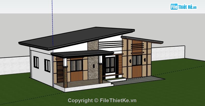 Biệt thự 1 tầng,model su biệt thự 1 tầng,biệt thự 1 tầng model su