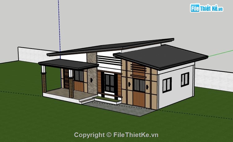 Biệt thự 1 tầng,model su biệt thự 1 tầng,biệt thự 1 tầng model su