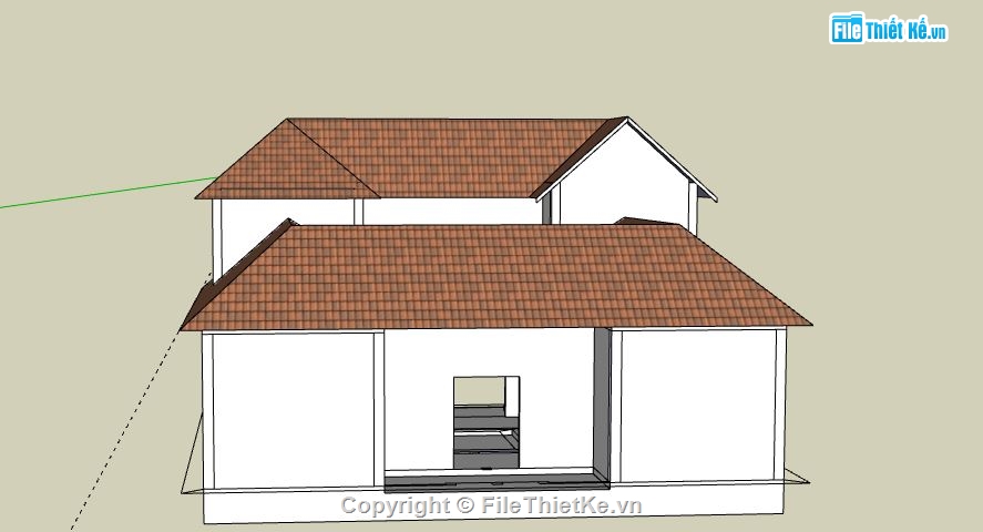 Biệt thự 1 tầng,model su biệt thự 1 tầng,biệt thự 1 tầng file su