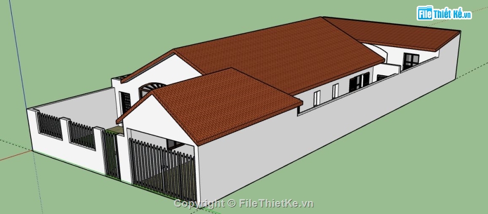 Biệt thự 1 tầng,model su biệt thự 1 tầng,file su biệt thự 1 tầng,sketchup biệt thự 1 tầng,biệt thự 1 tầng model su