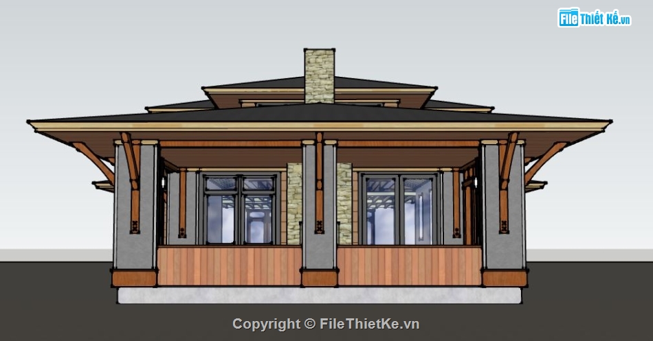 file su biệt thự,model su biệt thự,sketchup biệt thự