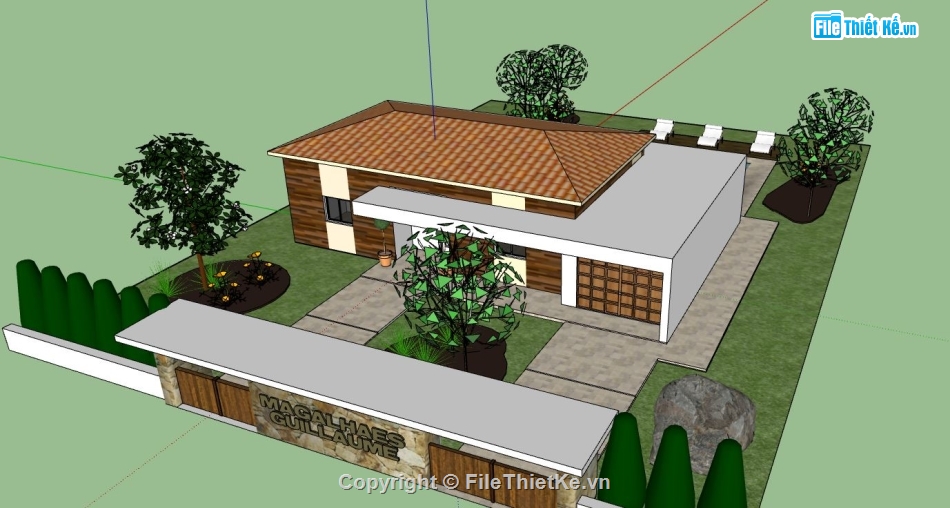 file su biệt thự,sketchup biệt thự,model su biệt thự