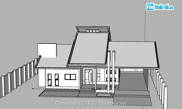 Biệt thự 1 tầng,model su biệt thự 1 tầng,biệt thự 1 tầng file su,sketchup biệt thự 1 tầng,biệt thự 1 tầng file sketchup