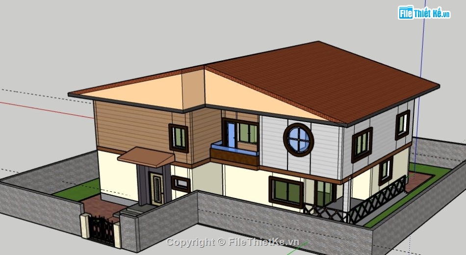 Biệt thự 1 tầng,model su biệt thự 1 tầng,biệt thự 1 tầng file su,sketchup biệt thự 1 tầng,biệt thự 1 tầng model su