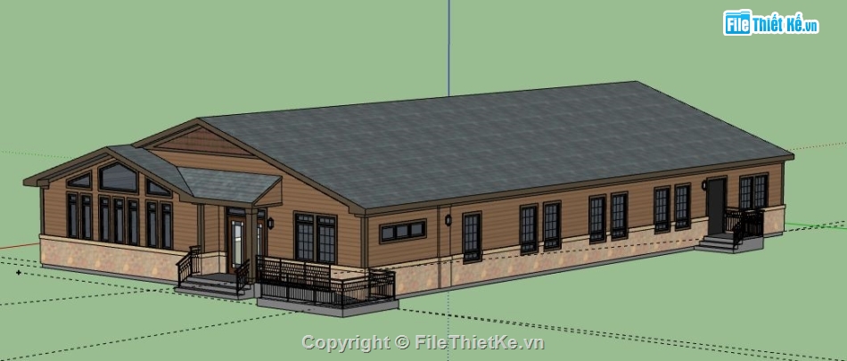 biệt thự 1 tầng,model su biệt thự 1 tầng,biệt thự 1 tầng file su,sketchup biệt thự 1 tầng,biệt thự 1 tầng sketchup