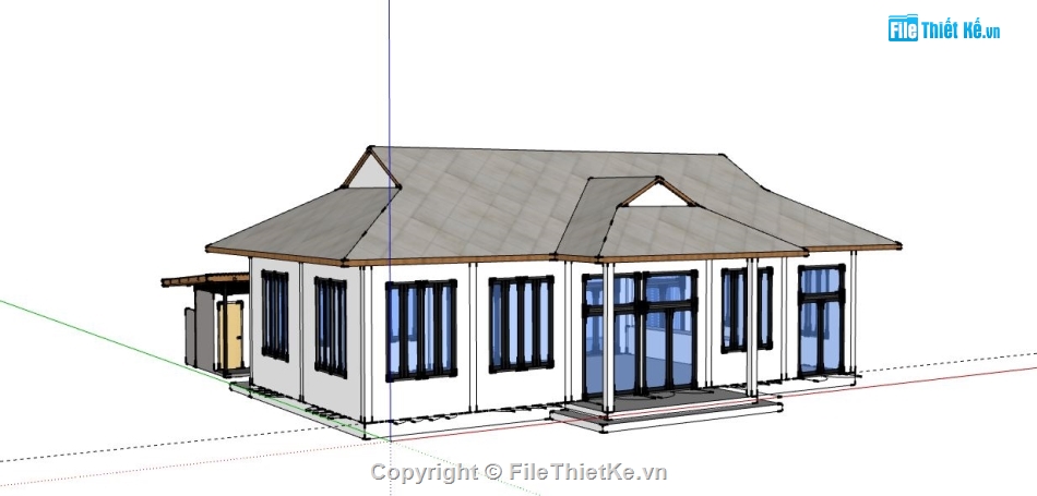 Biệt thự 1 tầng,model su biệt thự 1 tầng,file su biệt thự 1 tầng