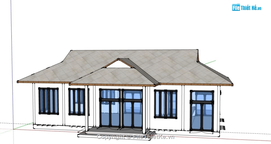 Biệt thự 1 tầng,model su biệt thự 1 tầng,file su biệt thự 1 tầng