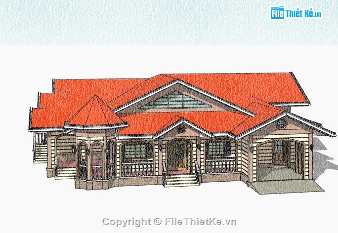 Biệt thự 1 tầng,model su biệt thự 1 tầng,biệt thự 1 tầng sketchup,file su biệt thự 1 tầng,biệt thự 1 tầng file sketchup