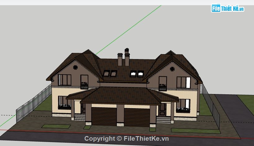 Biệt thự 1 tầng,model su biệt thự 1 tầng,biệt thự 1 tầng file su,sketchup biệt thự 1 tầng,biệt thự 1 tầng sketchup