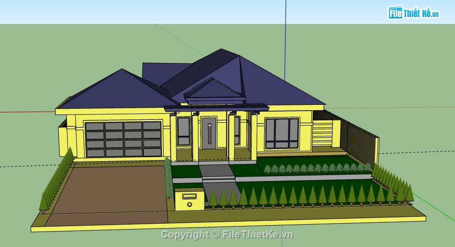biệt thự 1 tầng file su,sketchup biệt thự 1 tầng,biệt thự 1 tầng,biệt thự 1 tầng sketchup