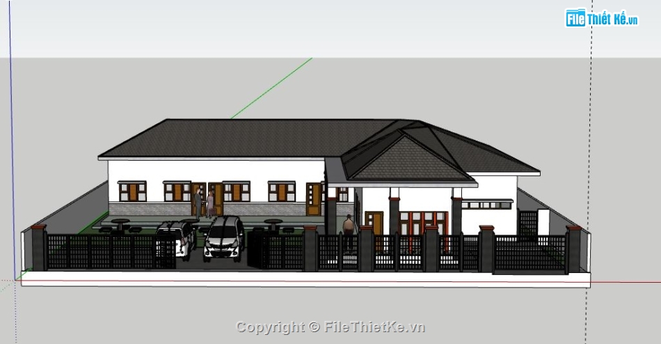 Biệt thự 1 tầng,model su biệt thự 1 tầng,biệt thự 1 tầng file su,file sketchup biệt thự 1 tầng,biệt thự 1 tầng model su