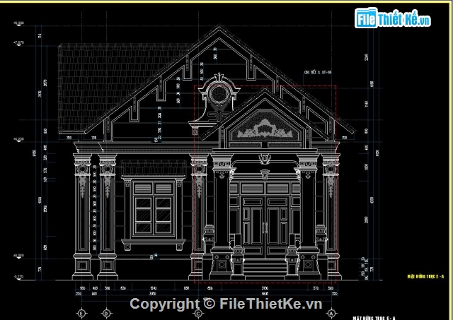 Biệt thự 1 tầng tân cổ điển,Biệt thự 1 tầng 3 phòng ngủ,Biệt thự 1 tầng 9x17m,biệt thự 1 tầng
