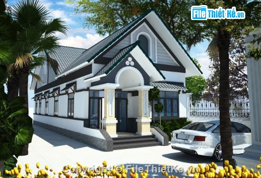 biệt thự 1 tầng,cad biệt thự 1 tầng,file cad biệt thự 1 tầng,biệt thự 1 tầng cad