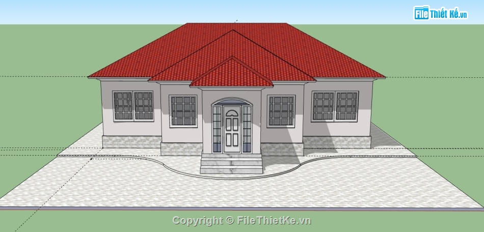 Biệt thự 3 tầng file sketchup,Model su biệt thự 3 tầng,biệt thự 3 tầng sketchup,file su biệt thự 3 tầng