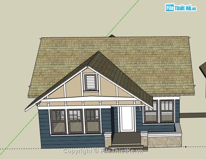 Biệt thự 1 tầng,model su biệt thự 1 tầng,file su biệt thự 1 tầng,biệt thự 1 tầng sketchup,sketchup biệt thự 1 tầng