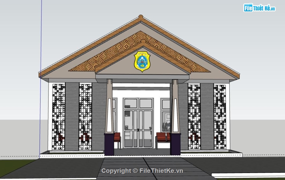 Biệt thự 1 tầng,model su biệt thự 1 tầng,file su biệt thự 1 tầng,sketchup biệt thự 1 tầng,biệt thự 1 tầng sketchup