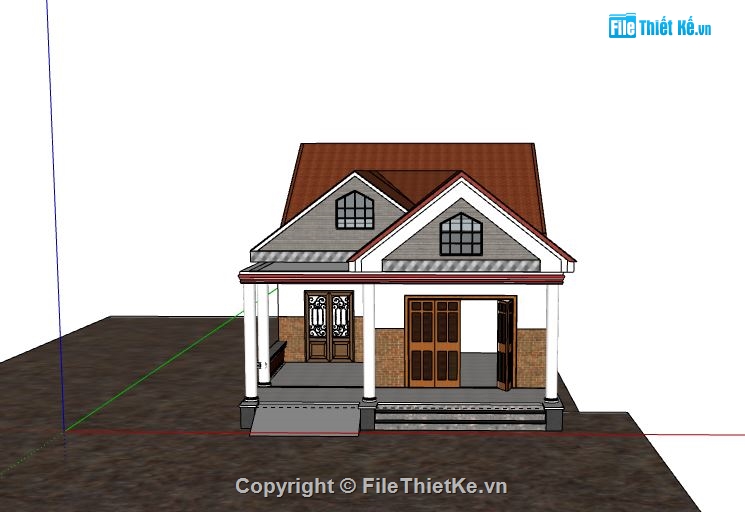 Biệt thự 1 tầng,model su biệt thự 1 tầng,file su biệt thự 1 tầng