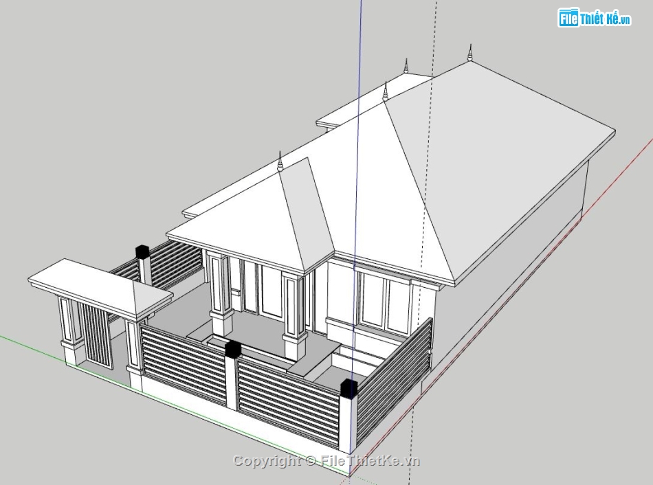 Biệt thự 1 tầng,file sketchup biệt thự 1 tầng,biệt thự 1 tầng file sketchup,sketchup biệt thự 1 tầng,biệt thự 1 tầng file su