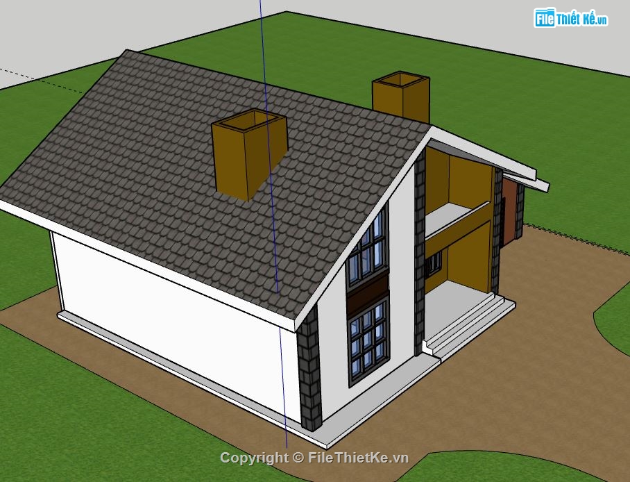 Biệt thự 1 tầng,model su biệt thự 1 tầng,biệt thự 1 tầng file su,sketchup biệt thự 1 tầng,biệt thự 1 tầng model sketchup