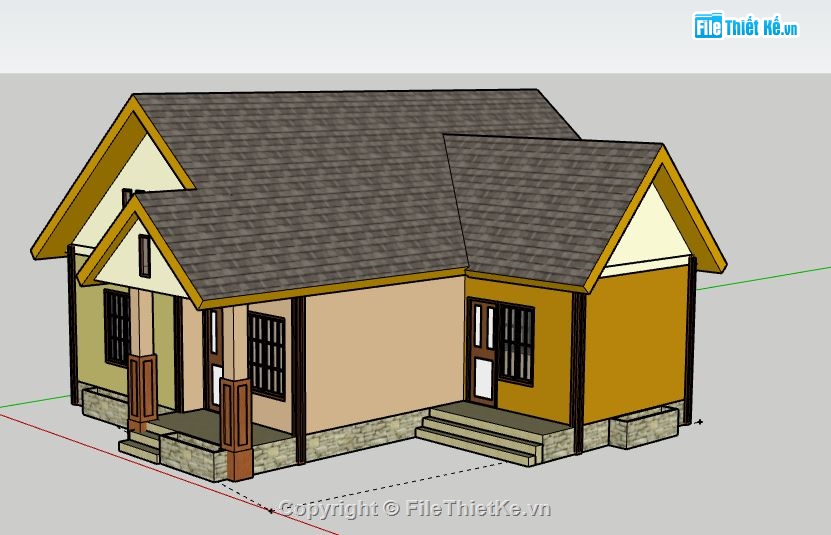 Biệt thự 1 tầng,model su biệt thự 1 tầng,biệt thự 1 tầng model su,sketchup biệt thự 1 tầng,biệt thự 1 tầng file su