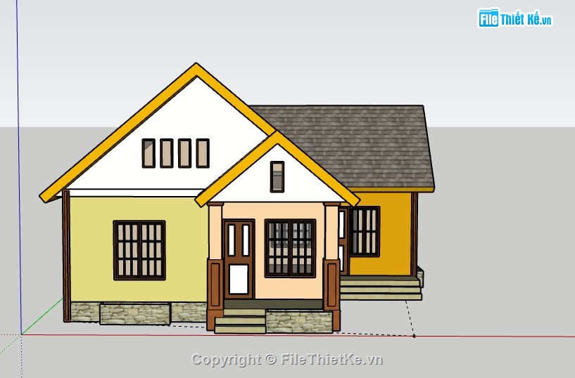 Biệt thự 1 tầng,model su biệt thự 1 tầng,biệt thự 1 tầng model su,sketchup biệt thự 1 tầng,biệt thự 1 tầng file su