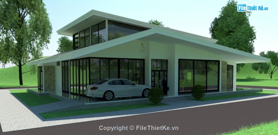 file su biệt thự,model su biệt thự,sketchup biệt thự