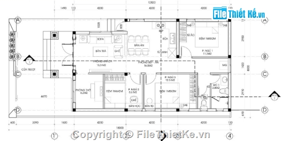 biệt thự 1 tầng cad,file cad biệt thự 1 tầng,cad biệt thự 1 tầng,autocad biệt thự 1 tầng