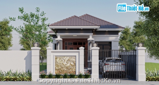 biệt thự 1 tầng cad,file cad biệt thự 1 tầng,cad biệt thự 1 tầng,autocad biệt thự 1 tầng