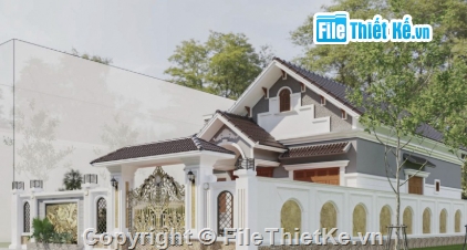 mái thái 1 tầng,biệt thự 1 tầng mái thái,cad biệt thự 1 tầng,file cad biệt thự 1 tầng,biệt thự 1 tầng file cad