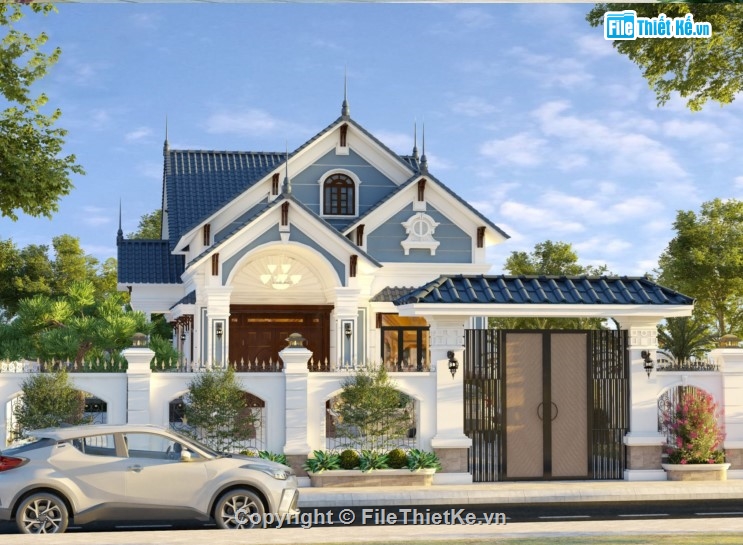 biệt thự 1 tầng,mái thái 1 tầng,biệt thự mái thái 1 tầng