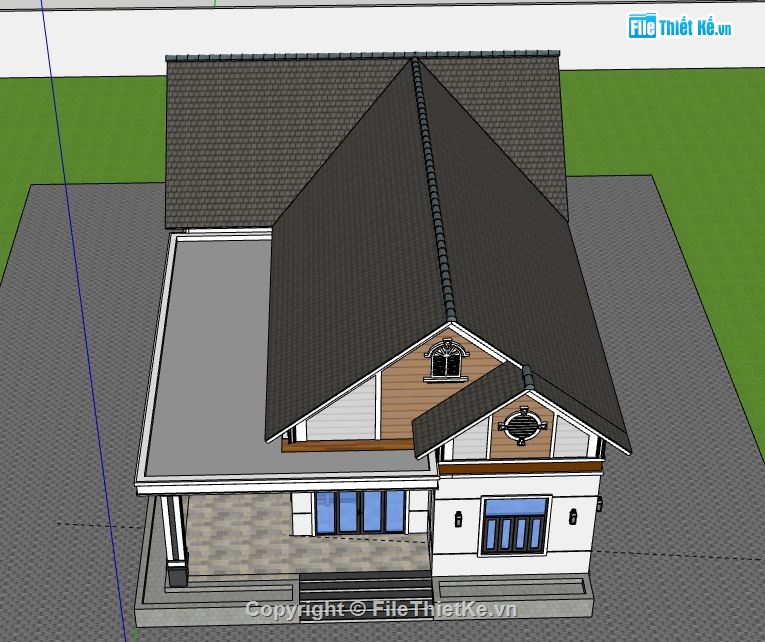 biệt thự 1 tầng,model su biệt thự 1 tầng,sketchup biệt thự 1 tầng,file su biệt thự 1 tầng,biệt thự 1 tầng file su