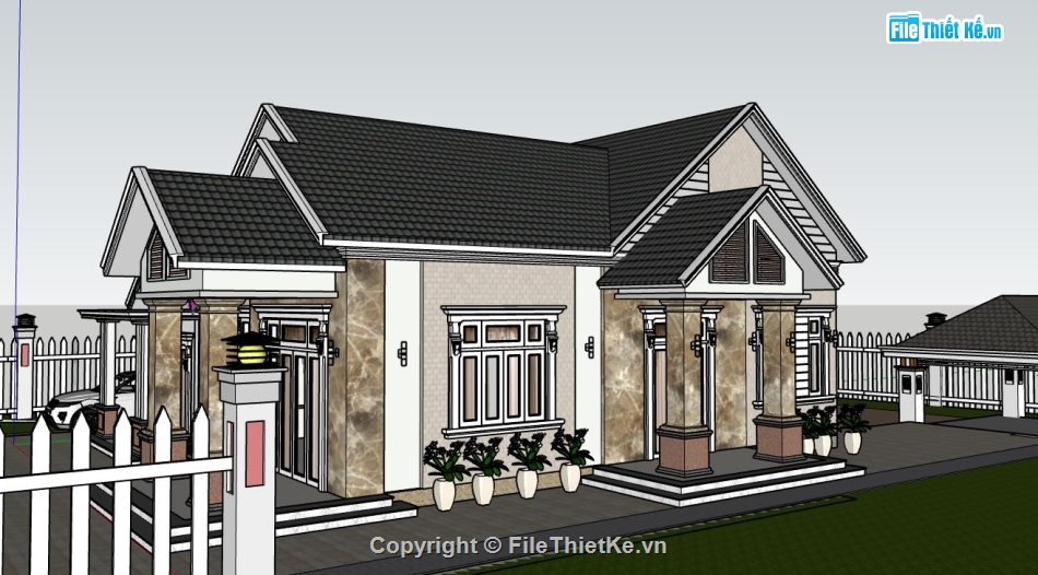 file su biệt thự,sketchup biệt thự,thiết kế biệt thự