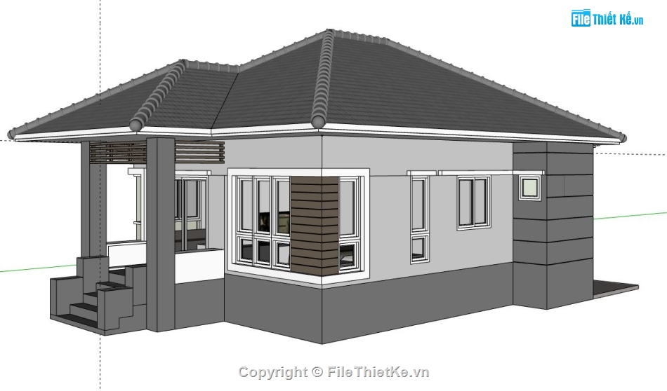 model su biệt thự 1 tầng,su biệt thự 1 tầng,file su biệt thự 1 tầng